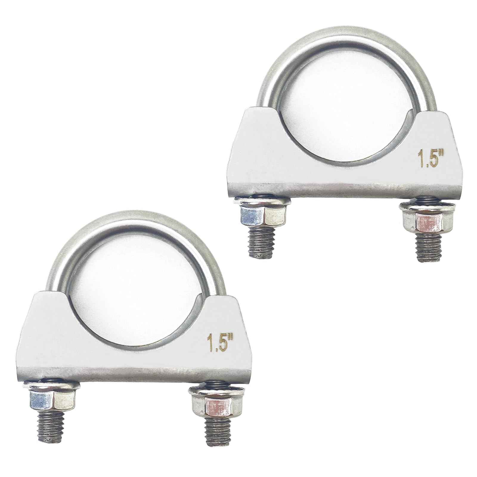 CAROTUPY Heavy Duty 304 Stainless Steel U-Bolt Exhaust Clamp