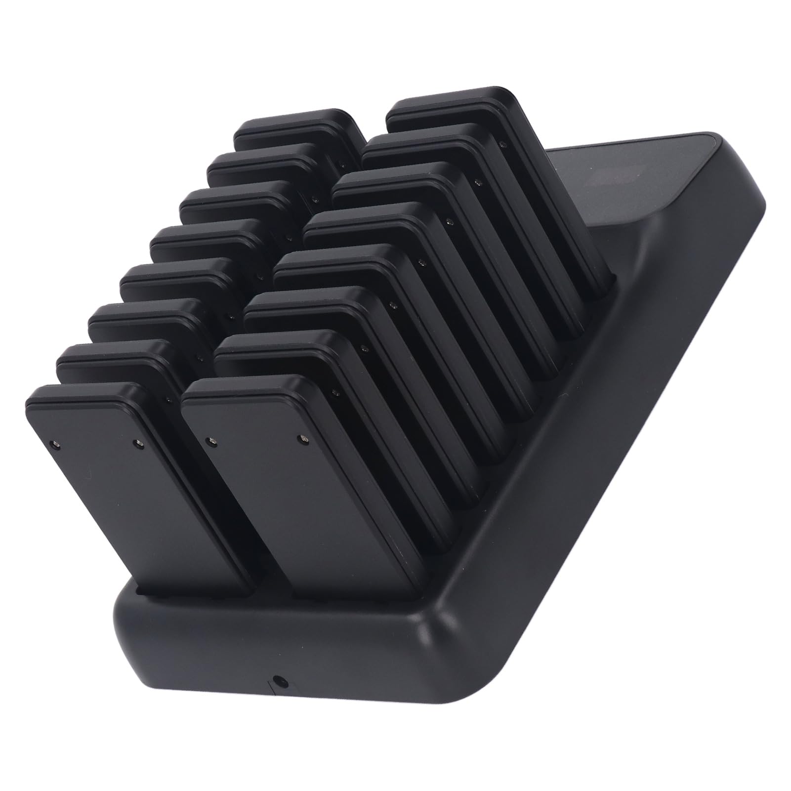 Domary Cercapersone Wireless per Ristoranti, 16 Cicalini Ospiti con | Costruzione in ABS, Display LED a 3 Cifre, Batteria Al Litio da 150 MAh, Alimentazione a 12 V, Coda Interna per Bar e