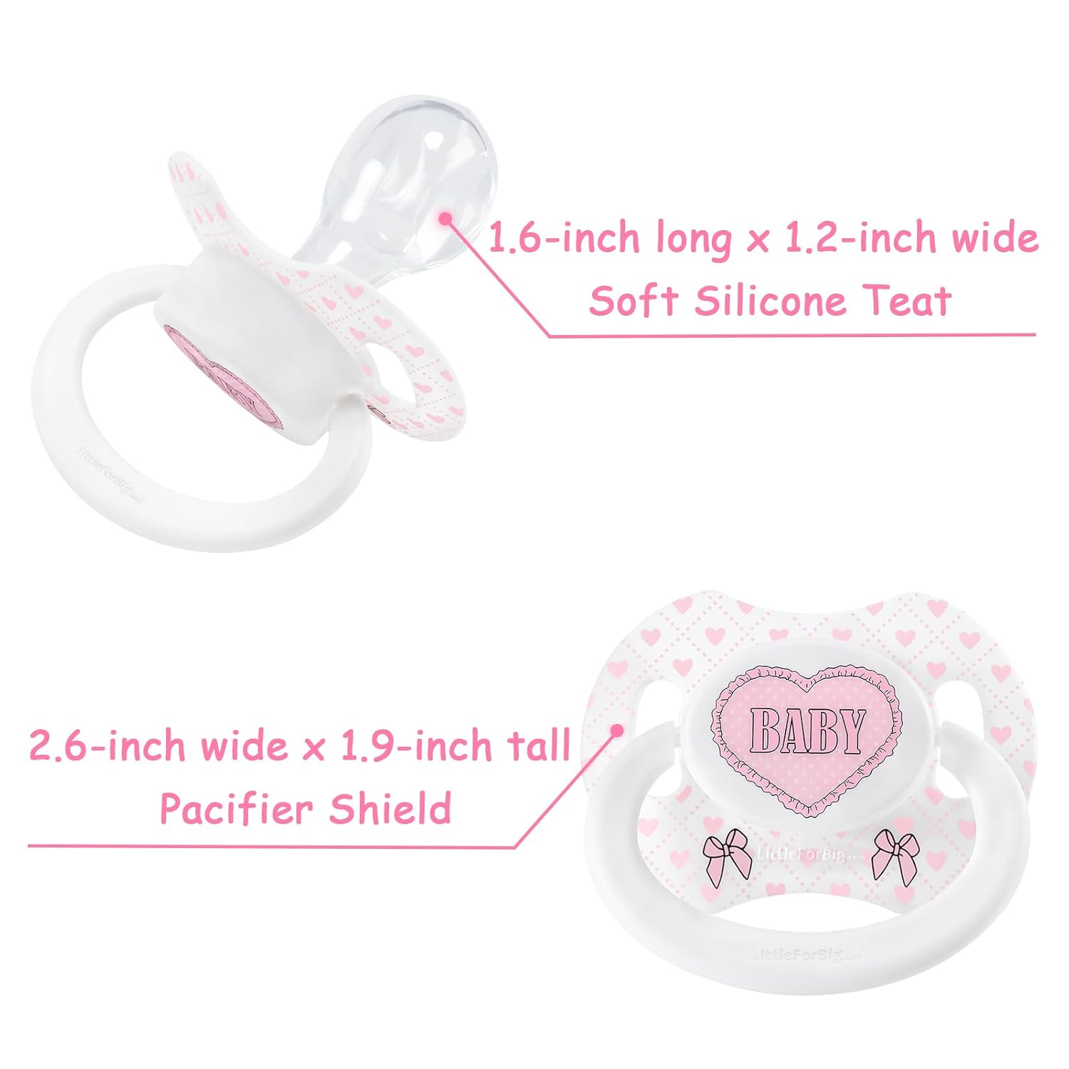 LittleForBig Bigshield Generation-II Adult Sized Printed Pacifier Blushing Baby Pattern - Image 6