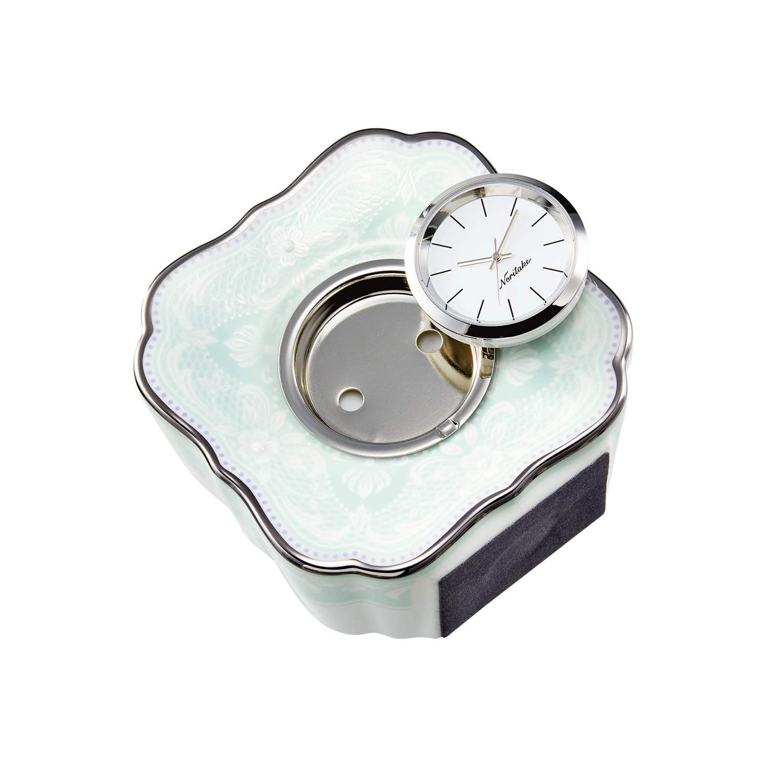 Amazon｜Noritake ノリタケ 置時計 高さ約8.5cm・幅約8.5cm・奥行き約