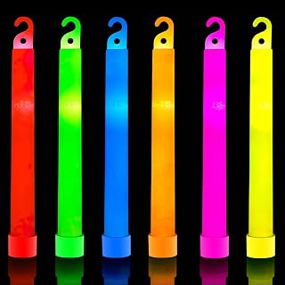 HSGUS 32 Pack Ultra Bright 6 Inch Green Glow Sticks - 12 Hour Emergency Lights for Camping, Parties, Blackouts & Kids