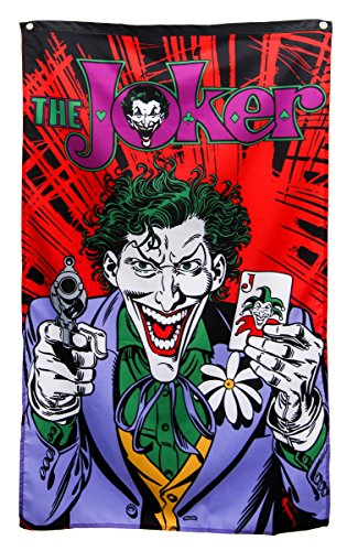 DC Comics The Joker Holding Gun and Card Banner