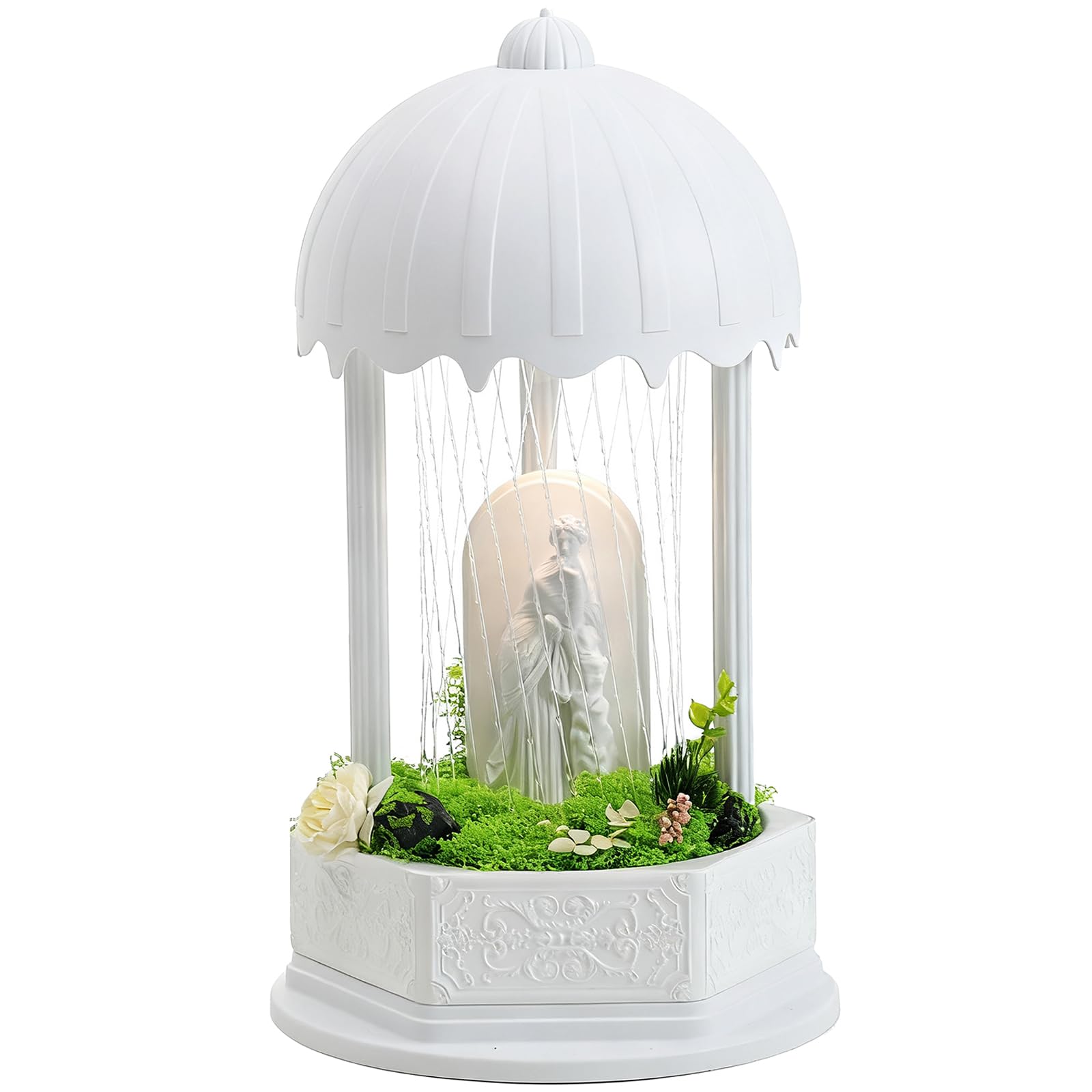 LumiRuiss Muse Goddess Oil Rain Lamp – Sculptural Mood Lighting & Customizable Display Stand, Artistic Ambience Décor with Aroma Diffuser for Home & Commercial Spaces