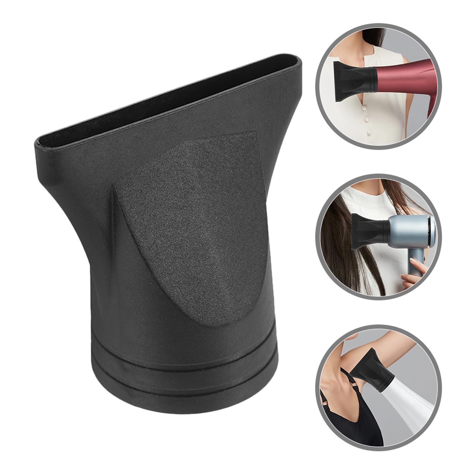 Boquillas Concentradoras Estrechas Accesorio de Plástico Flujo de Aire Concentrado Pack de 4 Piezas para Secador de Pelo Negro para Cabello Rizado y Peinado Preciso