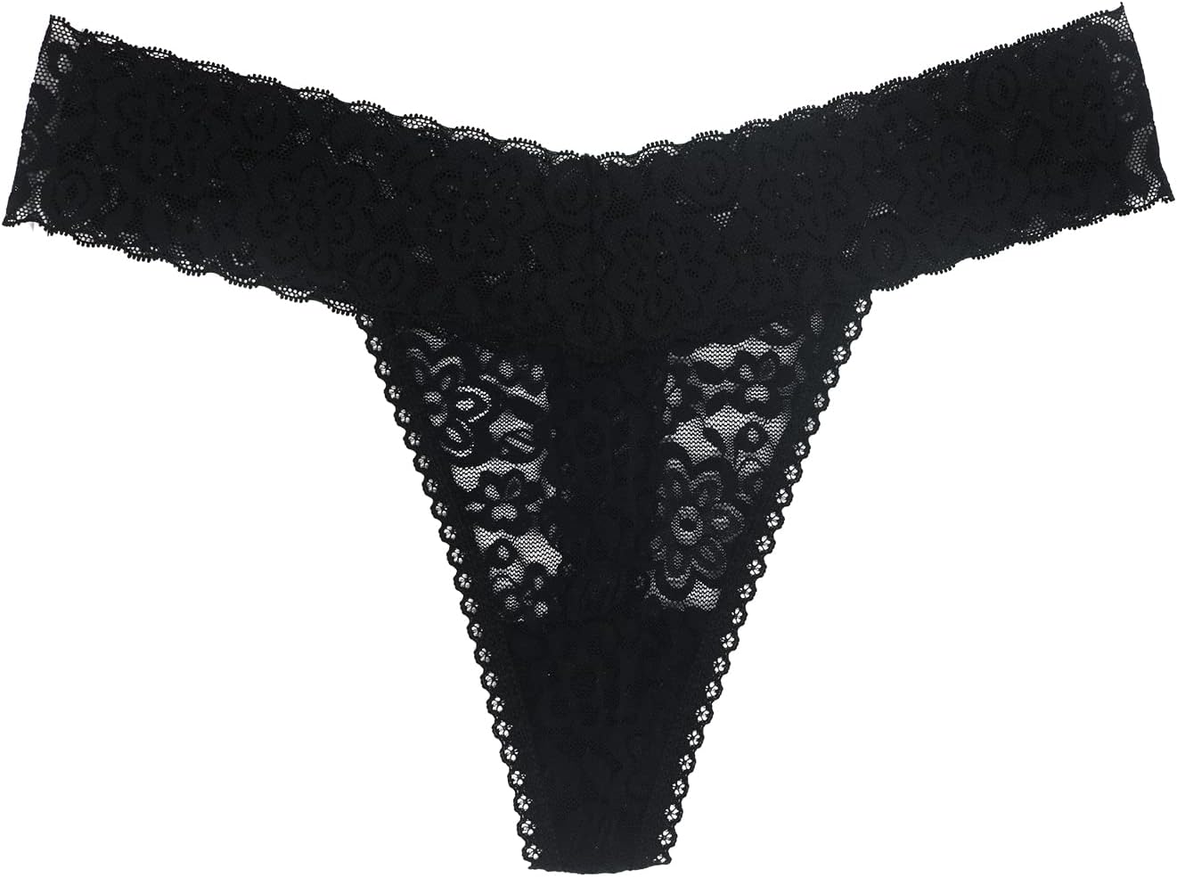 Lace Thongs For Women Plus Size Sexy Underwear T Back Stretch Womens Thongs Underwear 5/6/10 Pack - Image 2