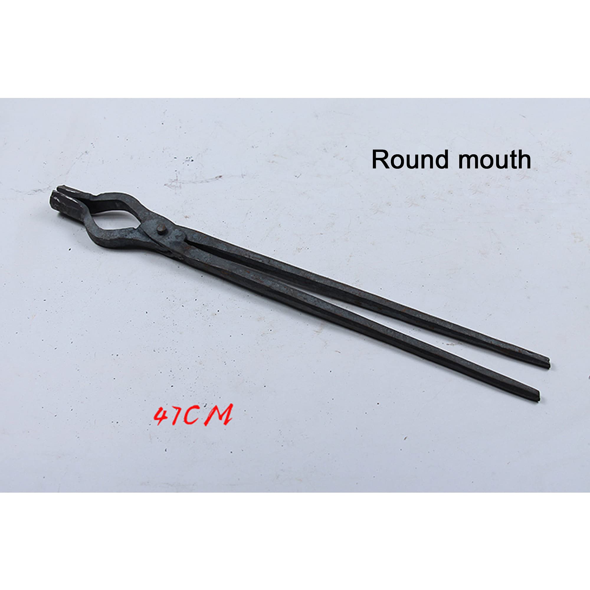 Pince de forgeron à bouche ronde 470 mm pour couteaux d'enclume - Pince pour ingénieur