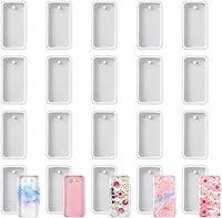 Bruislard 20PCS Rectangle Silicone Resin Keychain Molds - DIY Epoxy Casting for Jewelry Charms, Earrings, Necklaces & Gems