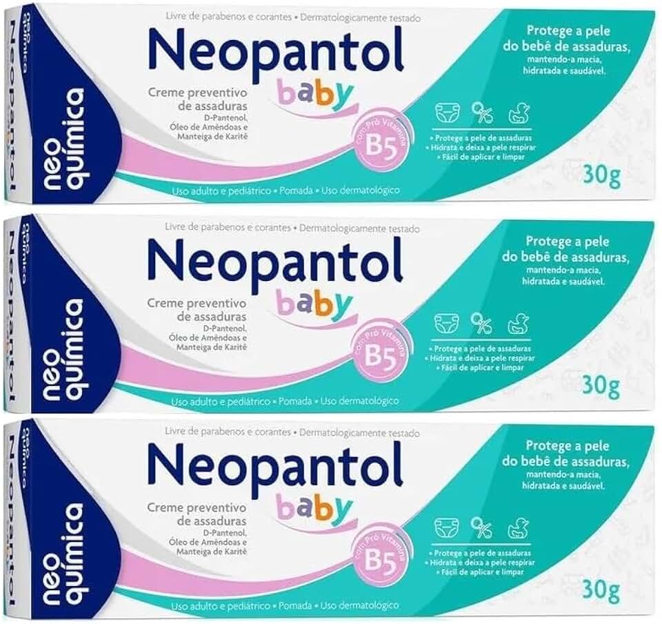 Kit 3 Pomada Para Assaduras Neopantol 30g - Neo Química