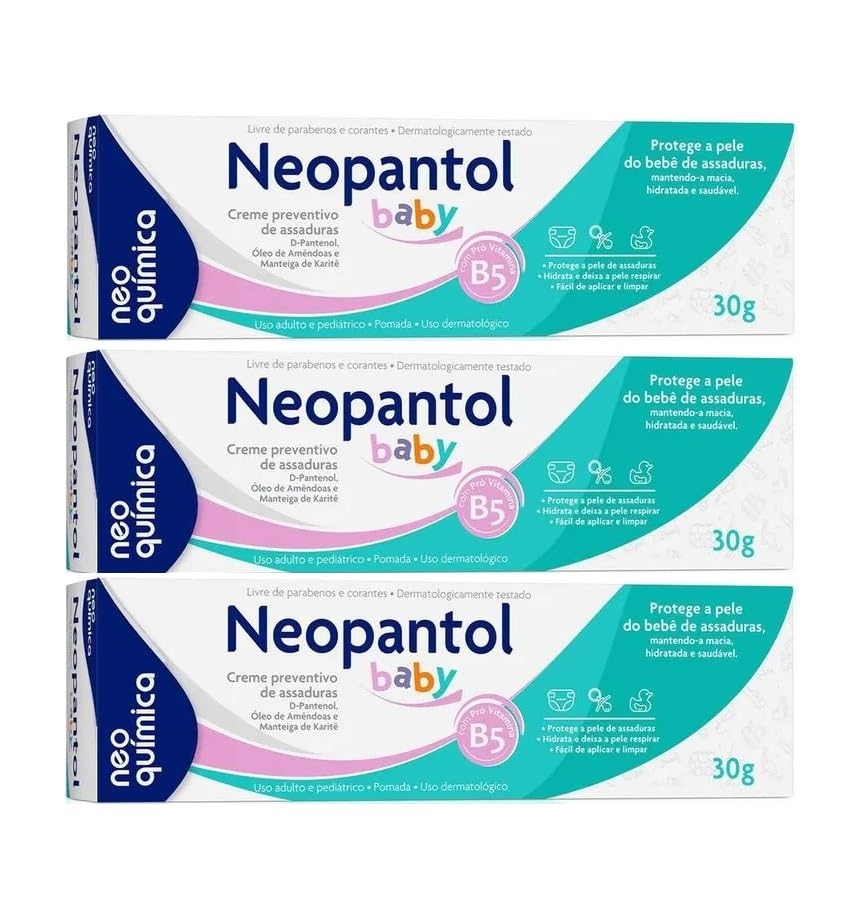Kit 3 Pomada Para Assaduras Neopantol 30g - Neo Química