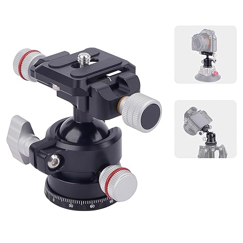 Came-TV 360° Dual-Axis Panoramic Ball Head – Low-Center Gravity CNC