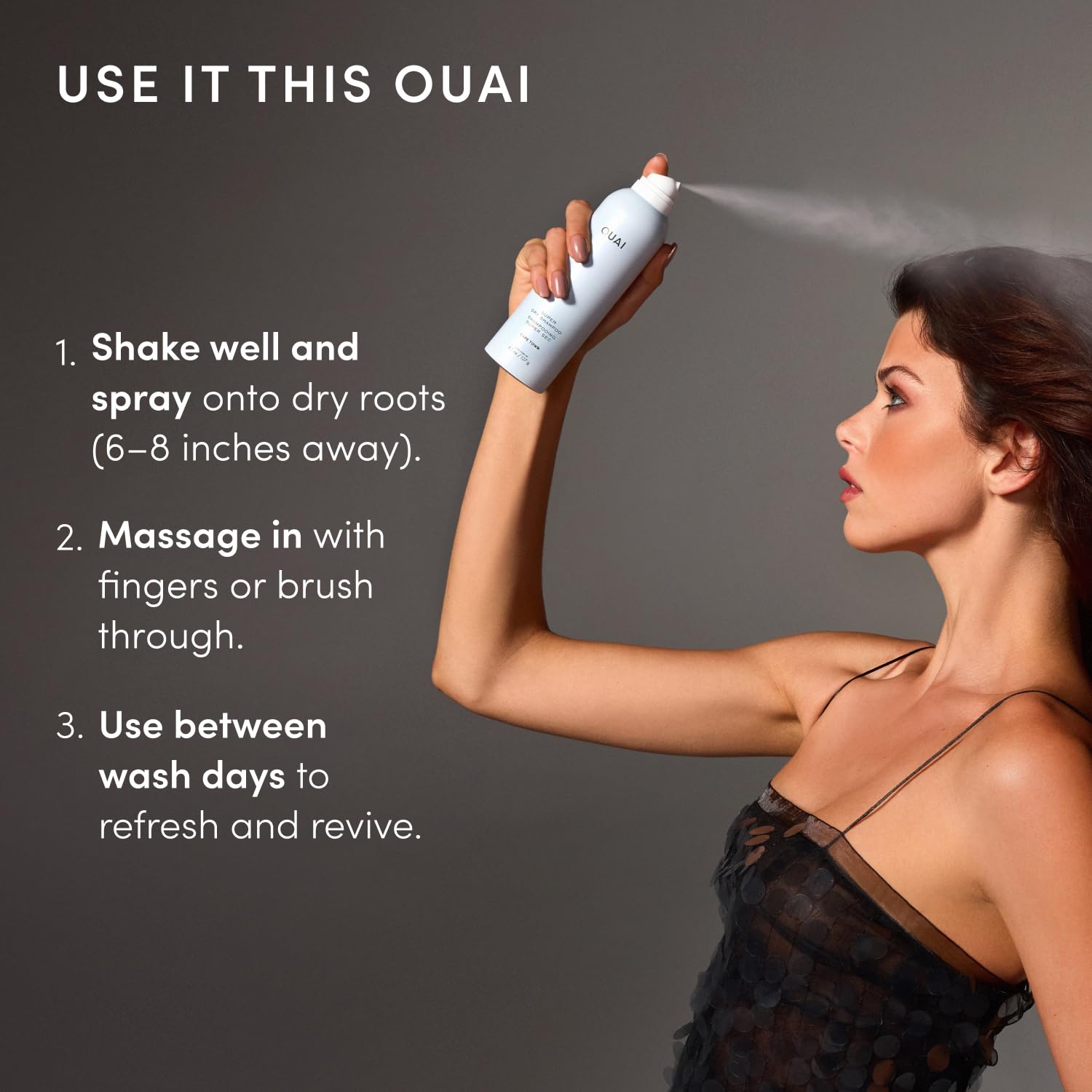 OUAI Super Dry Shampoo for Oil, Dirt and Sweat Absorption