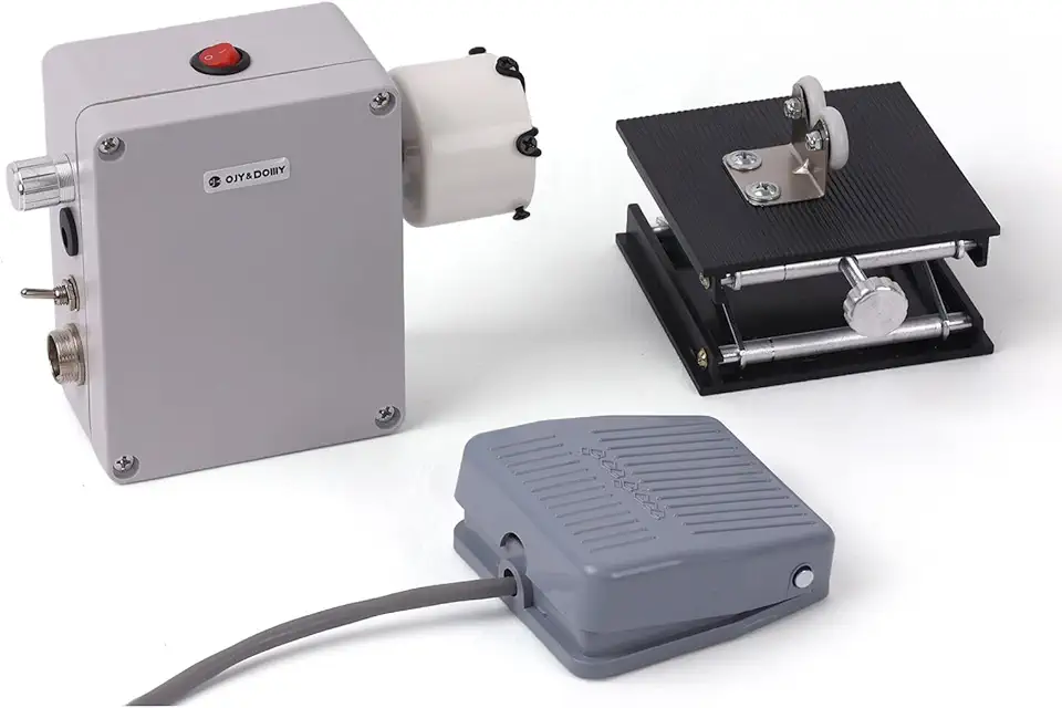 OJYDOIIIY Fishing Rod Repair Kit,Rod Building Kit and Supplies,Wrapping and Winding Machine for Epoxy Drying