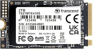Transcend MTE410S 2TB M.2 2242 NVMe PCIe Gen4x4, 3D NAND, DRAM-Less, Up to 5,000/4,300 mb/s, Internal SSD for Gaming Handh…