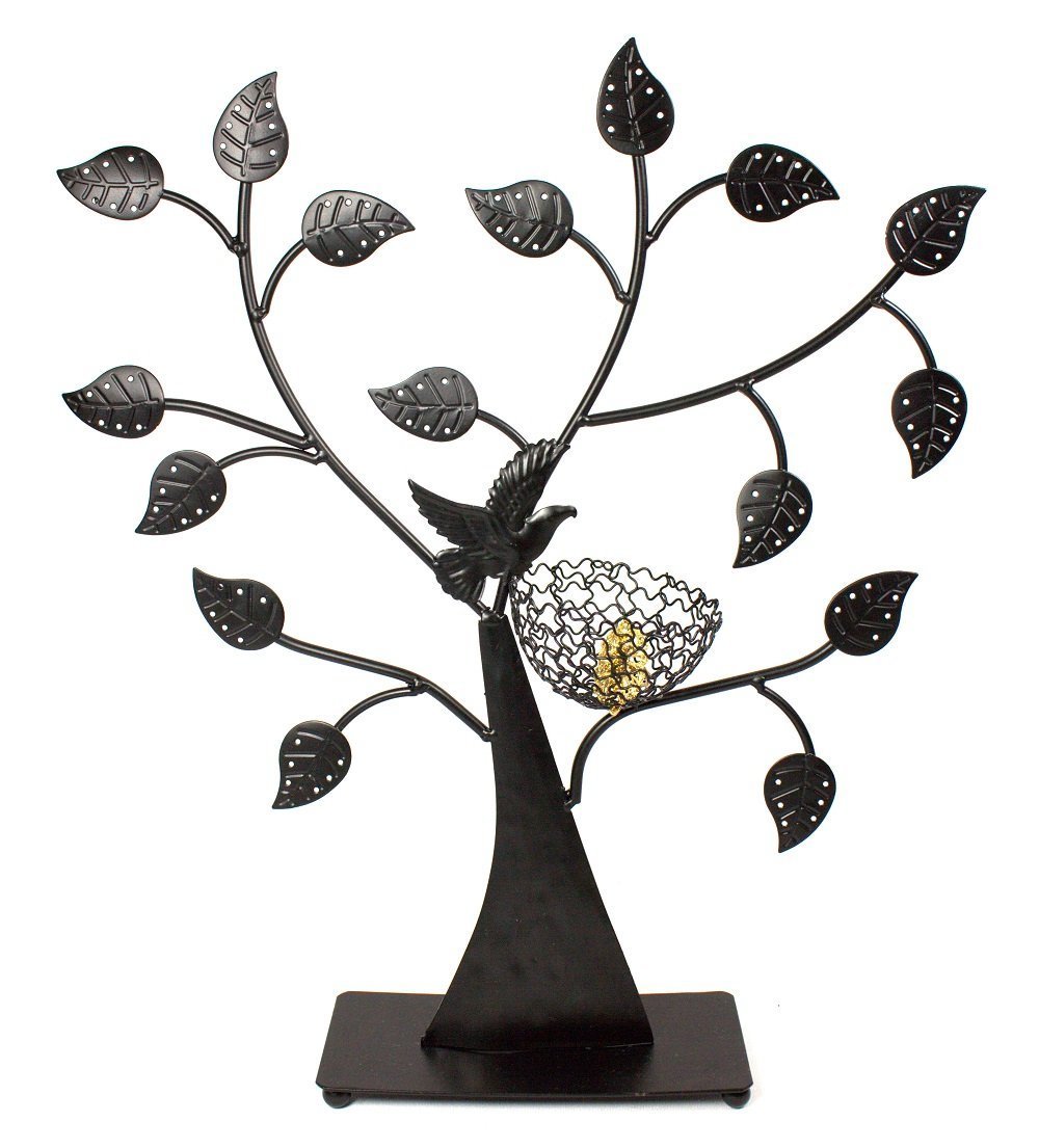 BJ DisplayBejeweled DisplayÃƒÂ‚Ã‚®Bird Nest Jewelry Tree Earring Holder~Bracelet Stand~Necklace Organizer Jewelry Display (Black) by Bejeweled Display