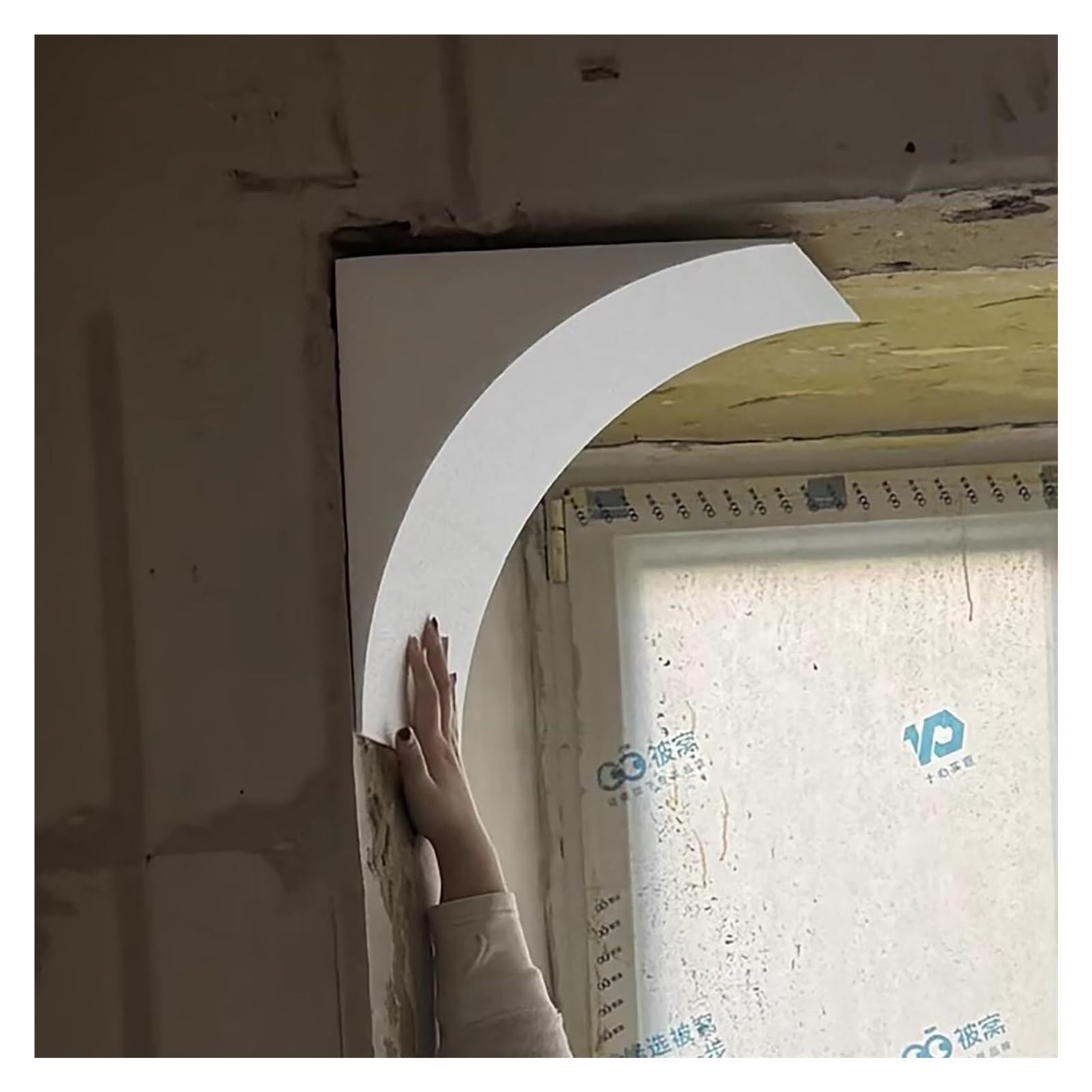 Set Di 2 Angoli Ad Arco In Schiuma EPS,Cornice XPS Bianca,Mensole Ad Arco A Quarto Di Cerchio Per Porte E Corridoi,Per Arredamento Domestico Stile Francese(24x31x31cm/9.4x12.2x12.2")