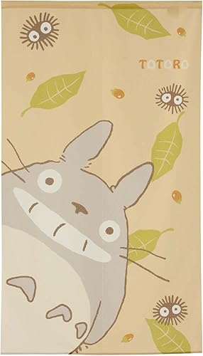 Studio Ghibuli Totoro Noren - Tapiz de cortina con diseño de cara de Totoro