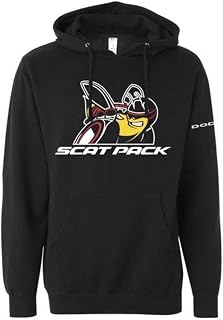 Detroit Shirt Company Dodge Scat Pack Hoodie – Black Pullover Sweatshirt – Men’s & Women’s Cotton Blend