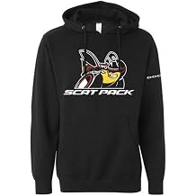 Detroit Shirt Company Dodge Scat Pack Hoodie   Black Pullover Sweatshirt   Men s & Women s Cotton Blend