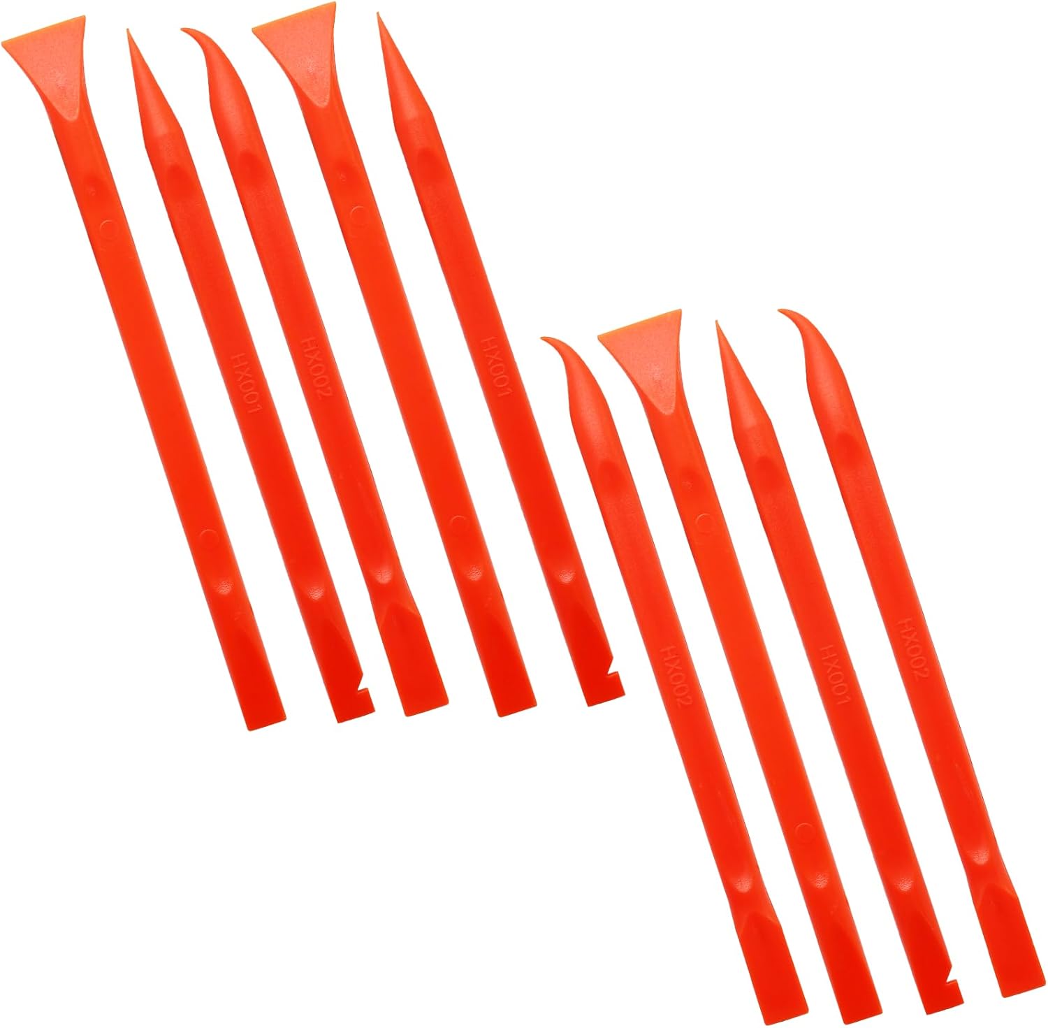 9 Pieces Plastic Scraper Tool Orange Non-Scratch Scraper Multi-Purpose Scraper Cleaning Pen-Shaped Scraper Tool Easy to Clean Small and Narrow Spaces and Gaps Remove Stickers, Labels