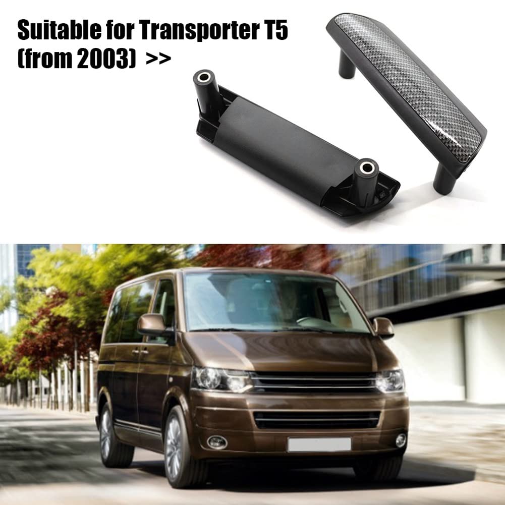 Maniglia Interna Porta Sostituzione 2× Maniglia Interna per Auto in Fibra di Carbonio per Transporter T5 per Multivan V 7H0867179 7H0867180 Auto Maniglia Portiera Interna