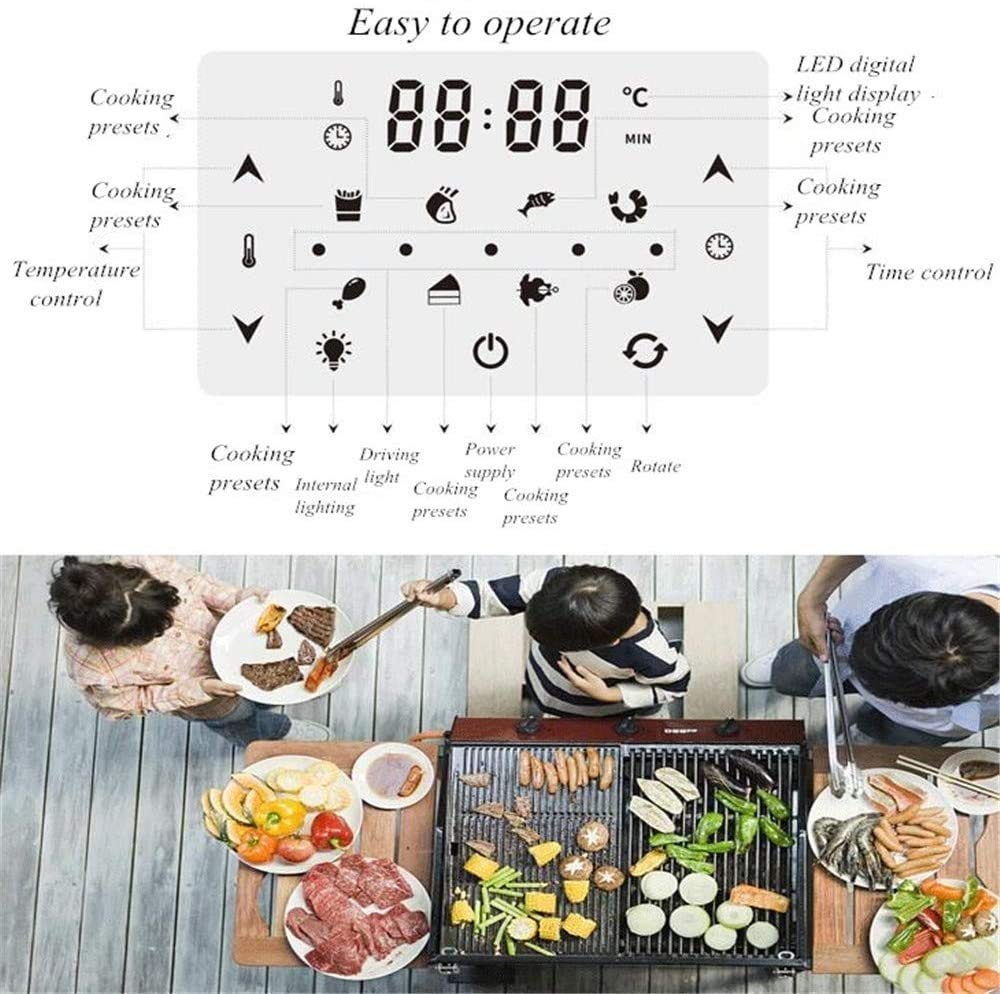 Air FRYER ELECTRICULTURE CHAUD CHAUD CUCOISOIR CUCOISOIR DE L'ÉCRAN TOUCH TOUCH TOUCHE, Four de comptoir de 10 en 1 avec déshydrateur et rôtissoire, préchauffage et rappel de secoueur, panier ant