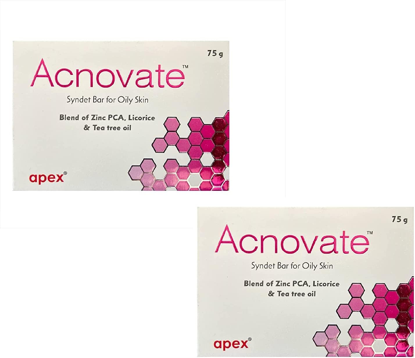 ACNOVATE SYNDET BAR FOR OILY SKIN [75_GM] [PACK OF2]