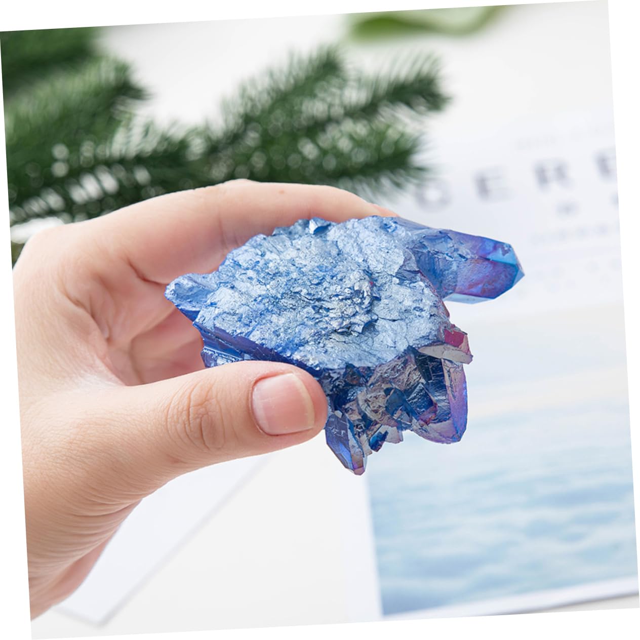 UPKOCH 3 Stück Cluster Förmige Quarz Dekorationen Geode Hängende Natursteine Ornament Natursteine Schmuck Natürliche Edelsteine Natursteine Beschläge Aquarium