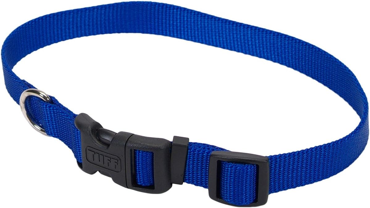 Dog Supplies C NYL Adjustable Tuff Collar Lg. 1"Blue