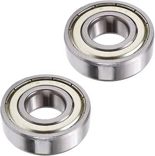 2Pcs 6203ZZ Deep Groove Ball Bearings, 17x40x12mm GCr15 Double Rubber Sealed Fit for Skateboard and 3D Print Projects P0 Z2