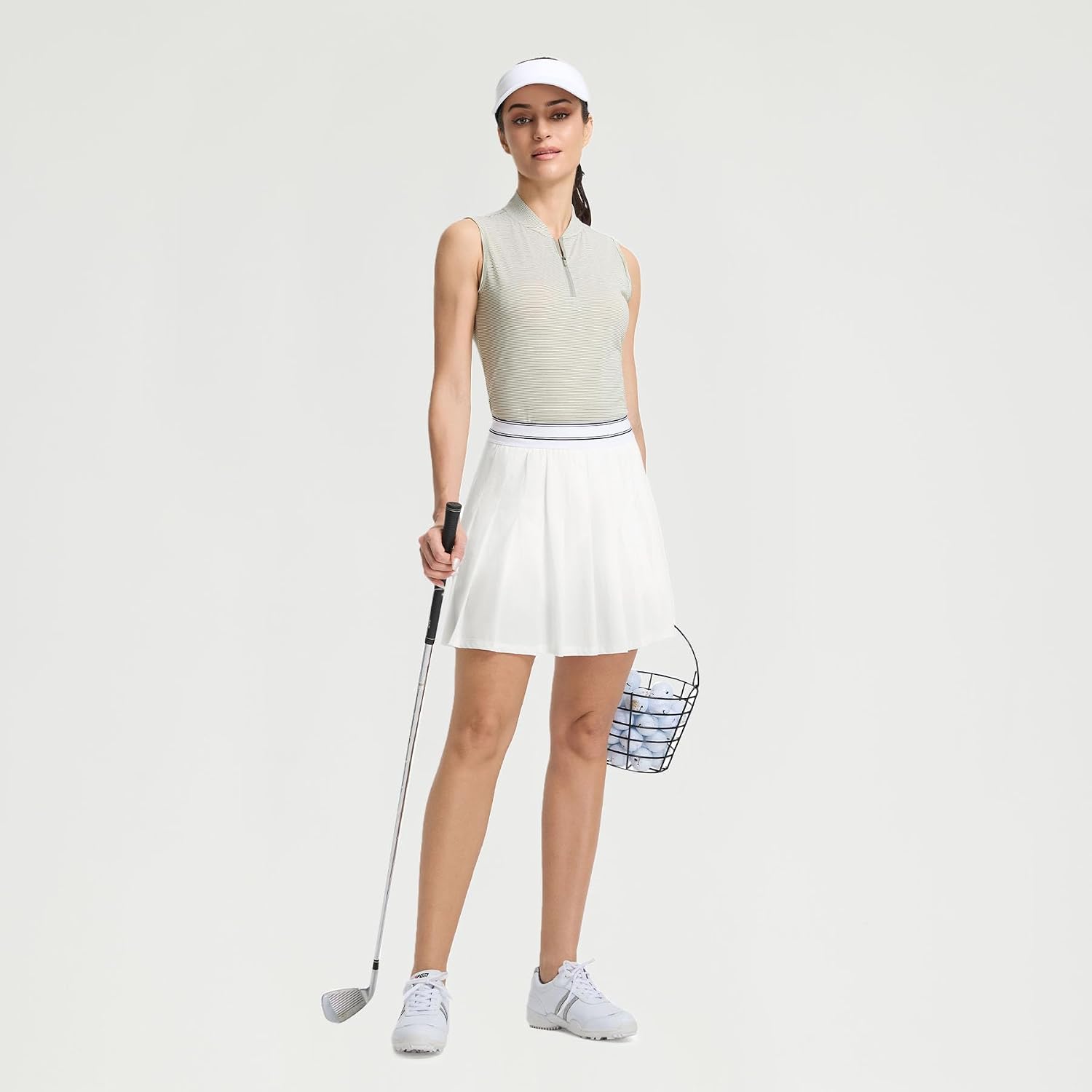 M MAELREG Golf Skirts for Women High Waisted Quick Dry Moisture-Wicking Pleated Athletic Tennis Skirts with Pockets Workout