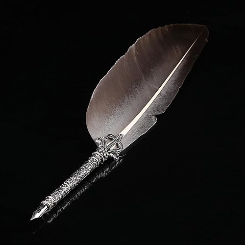 Miniatura 7 de Walfront Juego de tinta de pluma, juego de tinta vintage de caligrafía antigua, bolígrafo de inmersión de escritura con 5 puntas de repuesto, regalo