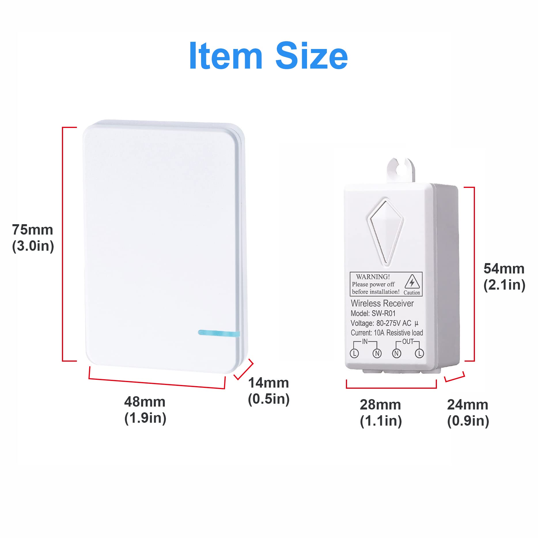 Kit D'Interrupteur Sans Fil, 80-275v Programmable Et Étanche Pour L'Éclairage De La Maison, Lampes LED, Remplacement De L'Ancien Interrupteur À Tirette