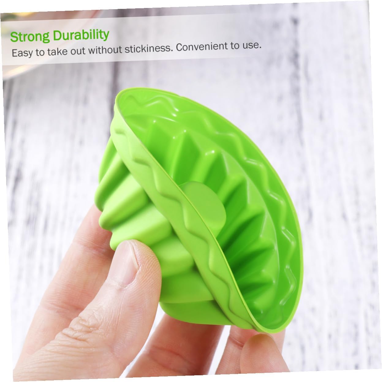 12Pcs Silicone Fluted Cake Baking Pan, Non- stick Mini Cake Pan, Spiral Pattern Chiffon Savarin Cake Mold for, Bavarois, Brownie, Cupcake, Pudding Canele (Color Random)
