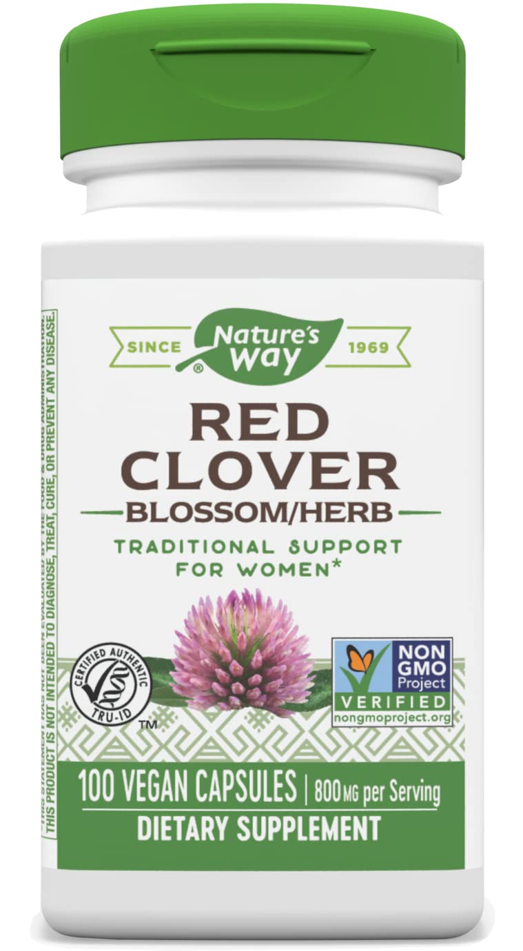 Natures Way Red Clover Blossom, 400mg 100 Capsules
