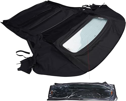 Miniatura 2 de Weonefit Blcak - Tapa blanda convertible con ventana de vidrio calentada 00422-94 Reemplazo para Ford Mustang Cobra GT500 2005-2014 Sailcloth Vinilo