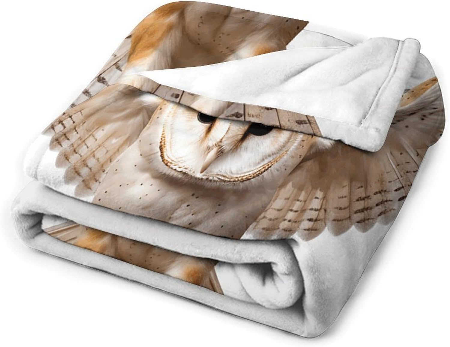 Ultra-Soft Micro Fleece Blanket A Barn Owl Throw Blanket Lightweight Flannel Fuzzy Blanket Soft Cozy Air Conditioning Quilt Warm Throw Blanket All Seasons for Bed Couch Living Room Sofa 50"x60"