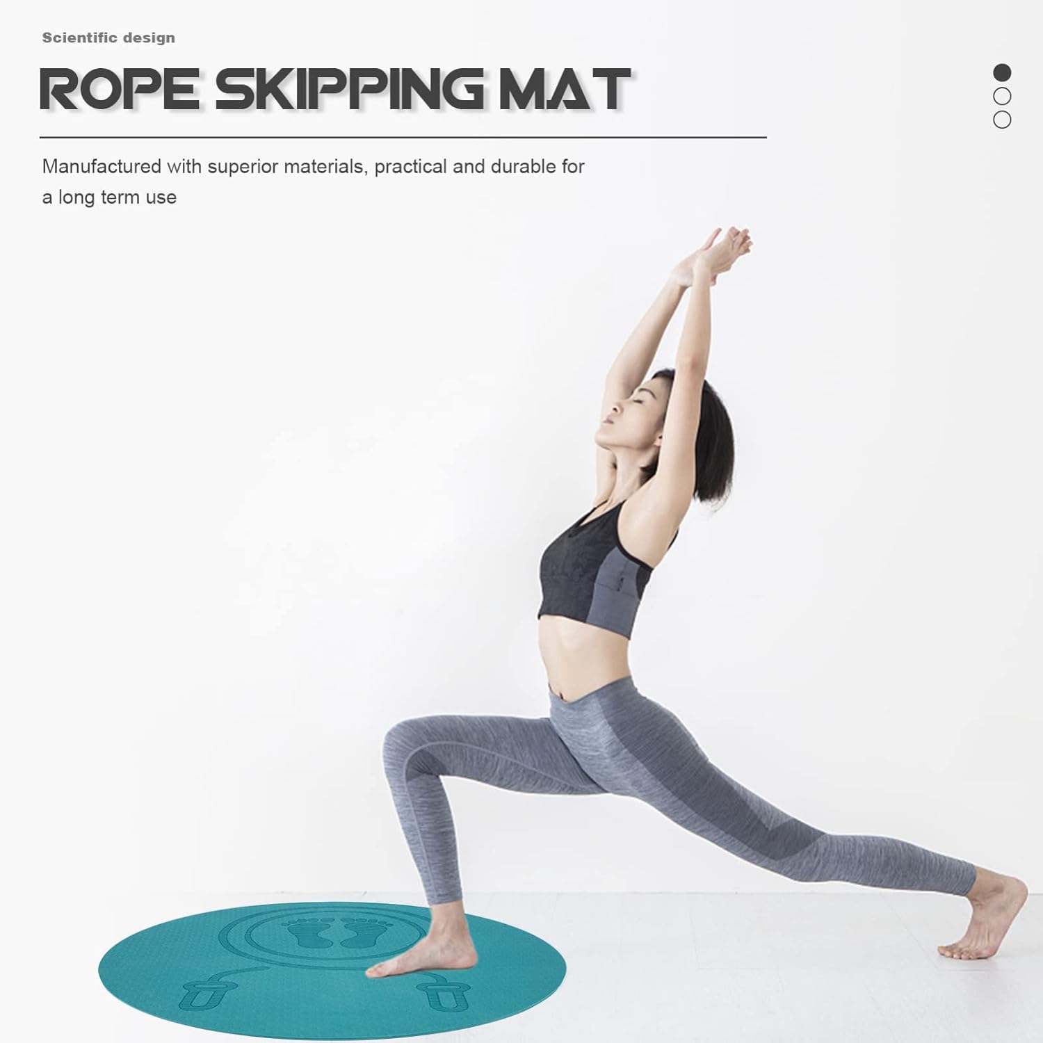 GALPADA Anti-slip Skipping Rope Mat Mats Non-slip Back Cushion Multipurpose Workout Mat Jumping Ground Mat Yoga