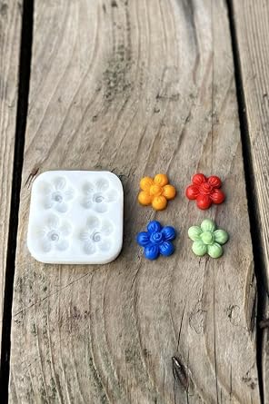 Rufus Concept Bacopa Flower Quad Candle Mold (Silicone)