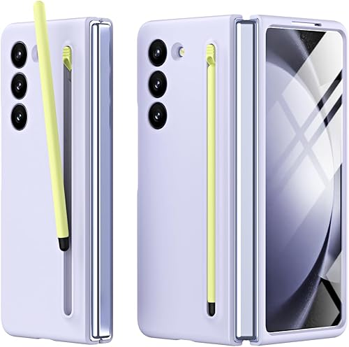 Miniatura 8 de Miimall Funda para Samsung Galaxy Z Fold 4 con S Pen, Fold 4 Pen con soporte para bolígrafo + película protectora de pantalla frontal + funda mate