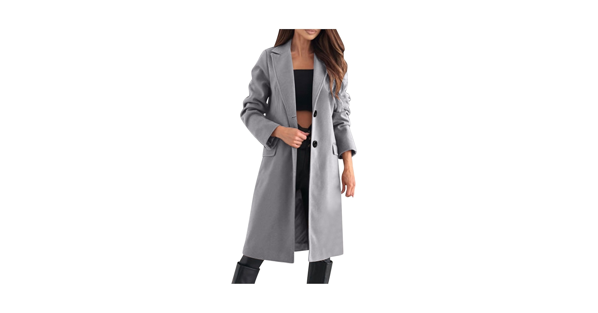 Amazon.com: AQAYL Long Trench Coat for Women Single Breasted