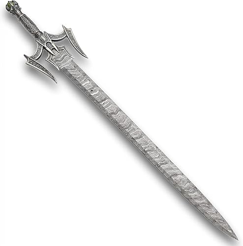 38 pulgadas de largo  Espada vikinga  Espada de dragón Luciendar  Acero de Damasco  Espada hecha a mano  Reproducción histórica  Diseño auténtico