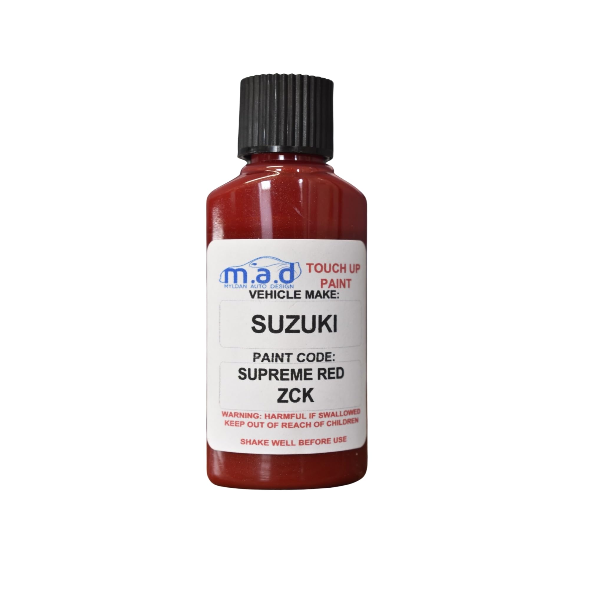 M.a.d Myldan Auto Design Red Touch Up Paint Compatible With Suzuki Supreme Zck Swift Vitara Jimny - 30Ml Kit, Gloss Finish With Built-In Brush - Made With Helios