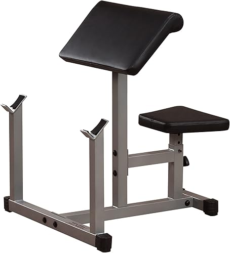 Miniatura 2 de Body-Solid Banco de rizos Preacher con asiento ajustable y base extra ancha