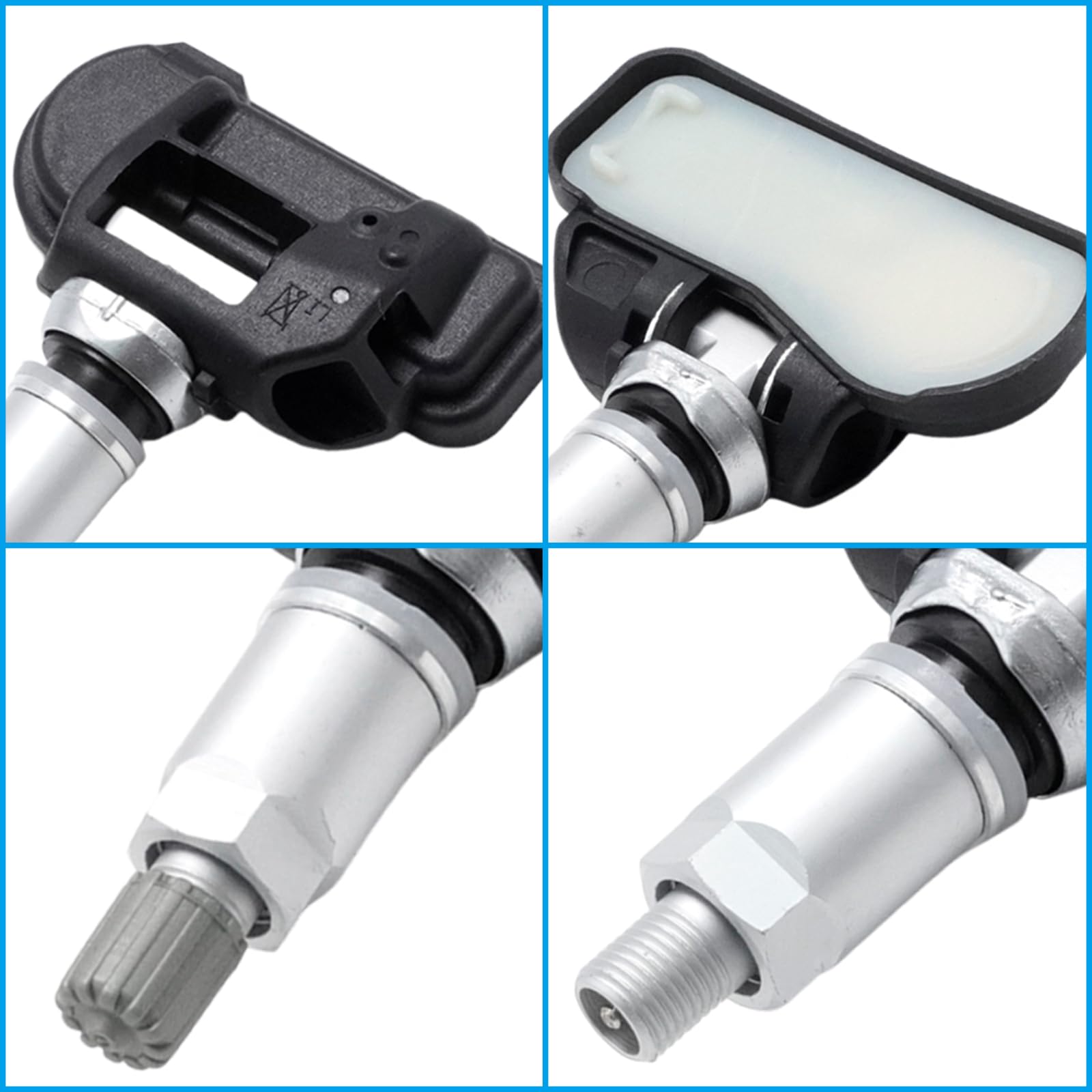 Hoypeyfiy 4 Stück A0009050030 Reifendrucksensor, Ersatz für Mercedes Benz C-Klasse W204 W205 GLC GLE, TPMS-Sensor für Klasse A B C