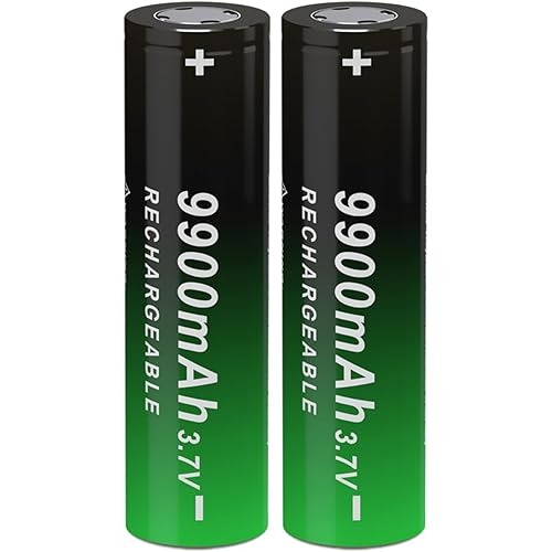 3.7 V 18650 Rechargeable Battery Lithium Polymer Ion Upgrade Capacity Batteries for Toys, Lighting, Bluetooth Speaker, Headlamp, Flashlights, Remote Control and More(2 PCS-Flat Top)