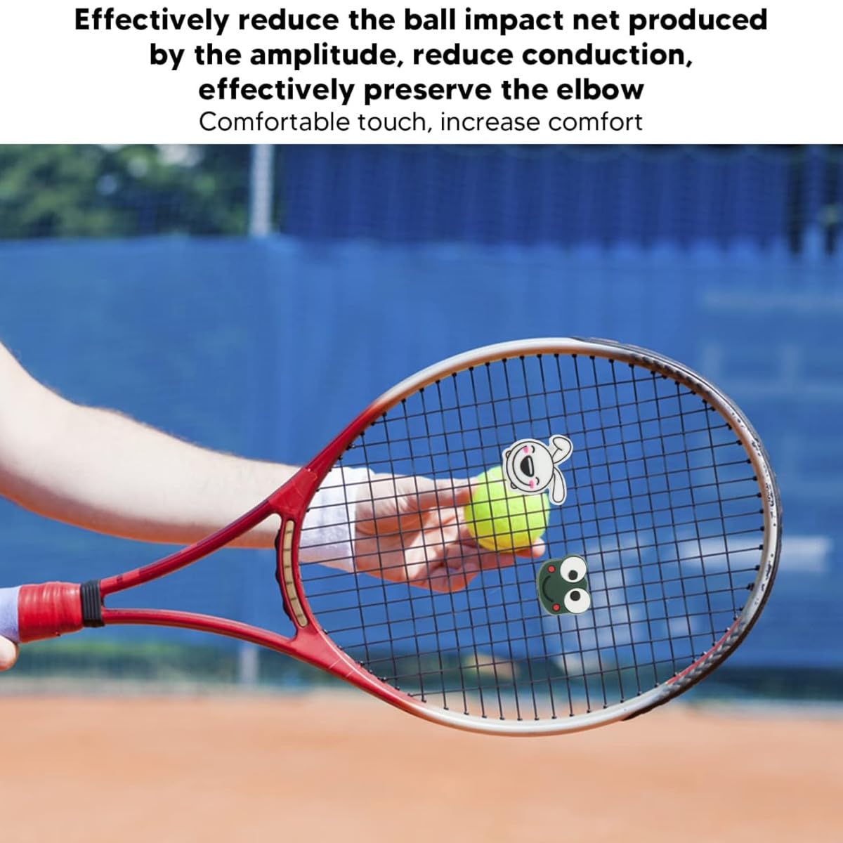 10 Piezas Amortiguador de Silicona para Raqueta de Tenis con Estampado Animal
