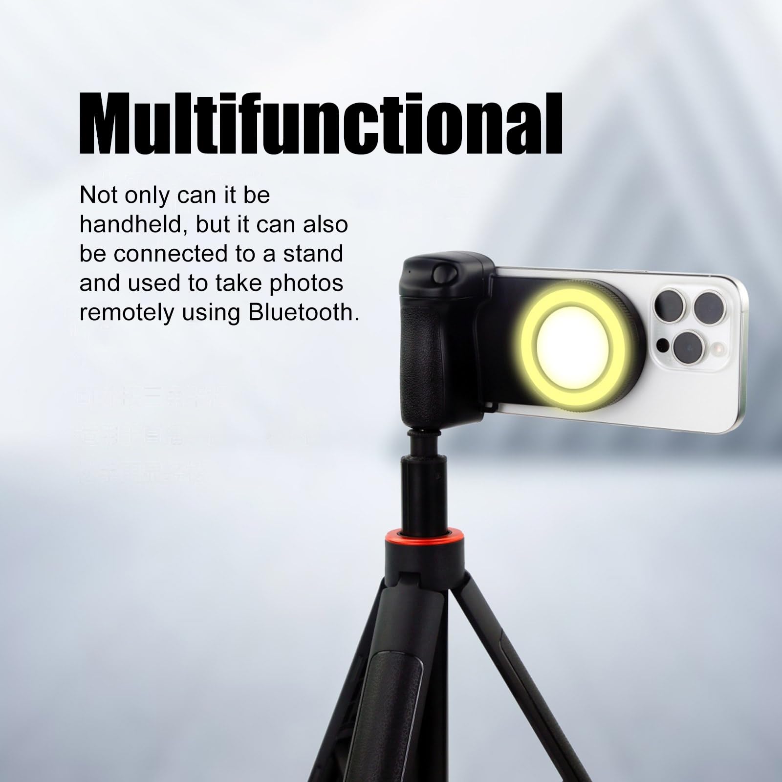 OBEST Smartphone Camera Grip Bluetooth Camera Remote Luz de Relleno cámara para teléfonos Video/Fotografía/Transmisión en Vivo