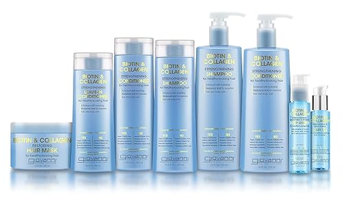 Miniatura 2 de GIOVANNI Acondicionador fortalecedor de biotina y colágeno, vegano, libre de crueldad, impregnado con ingredientes botánicos naturales, calidad de