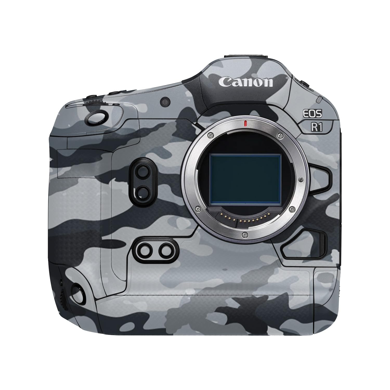 Camera Skin Compatible with Canon EOS R1 (2024) - Gray Camouflage - Premium 3M Vinyl Protective Wrap Decal Cover - Easy to Apply | Crafted in the USA by MightySkins