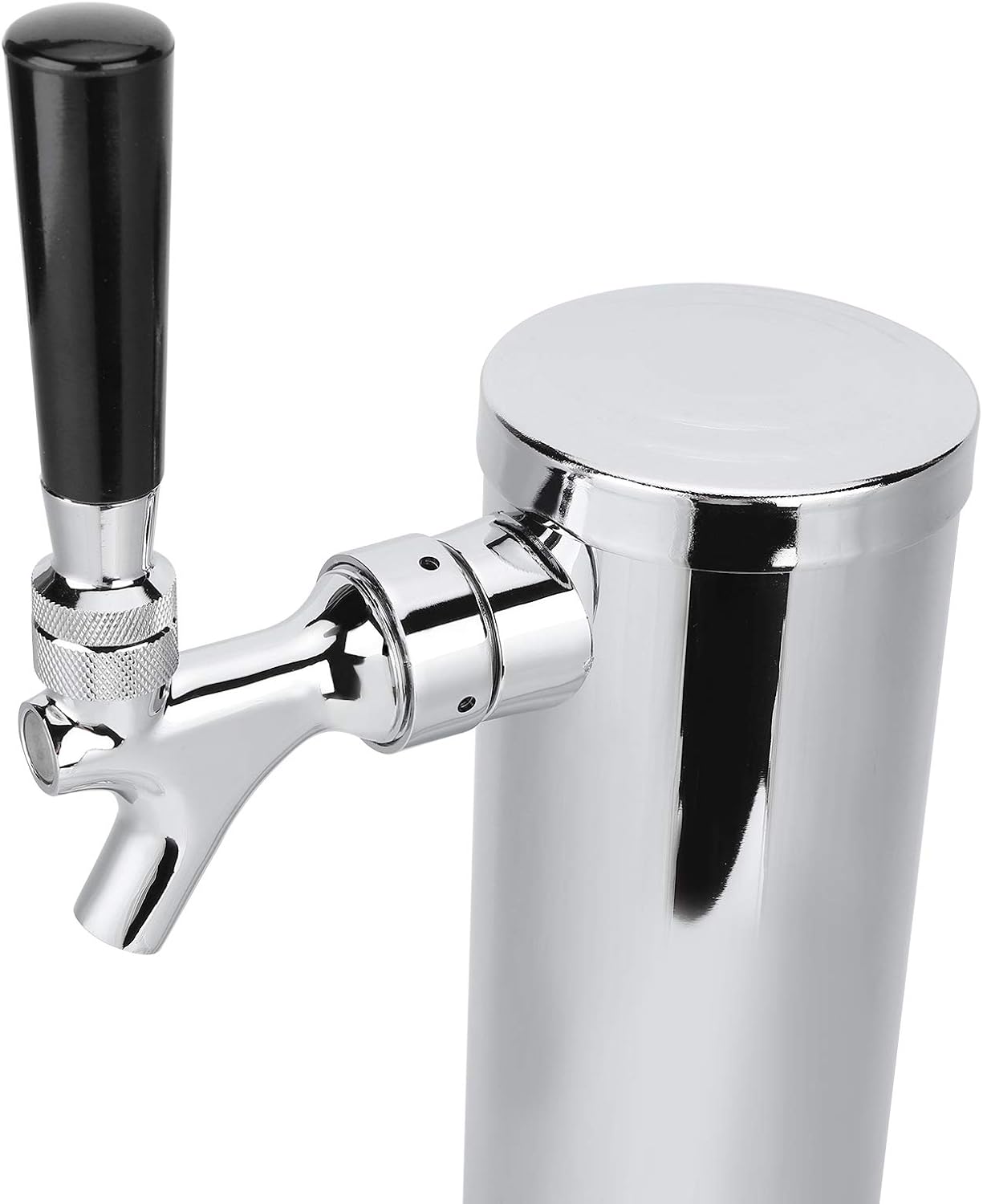 Single Faucet Stainless Steel Beer Tower Draft Dispenser Kit for Home Brewing Kegerator Commercial Use Includes Hose and Accessories